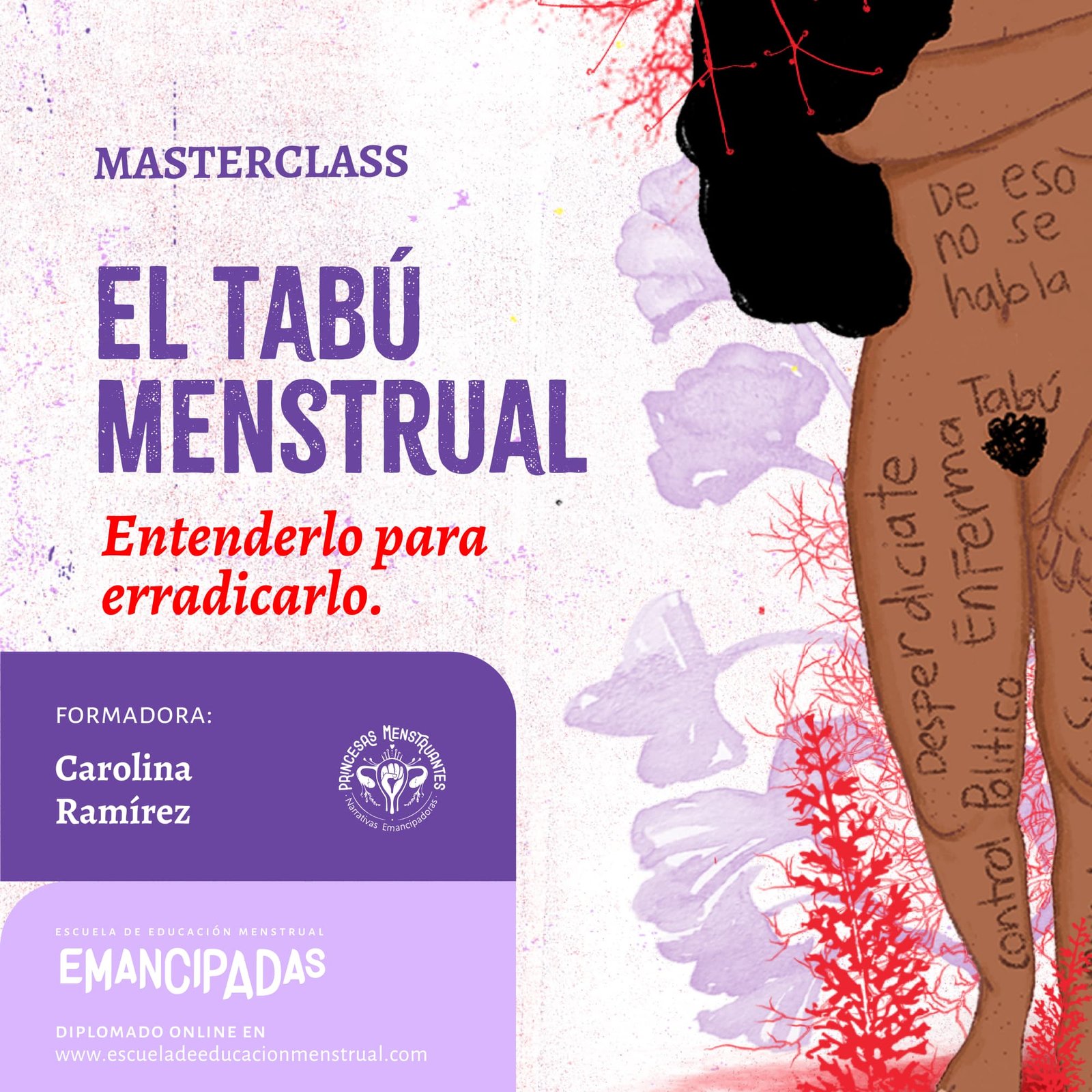 Masterclass El Tabu Menstrual Diplomado en salud mental autogestiva y decolonial